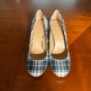 Kelly & Katie black/white print heels